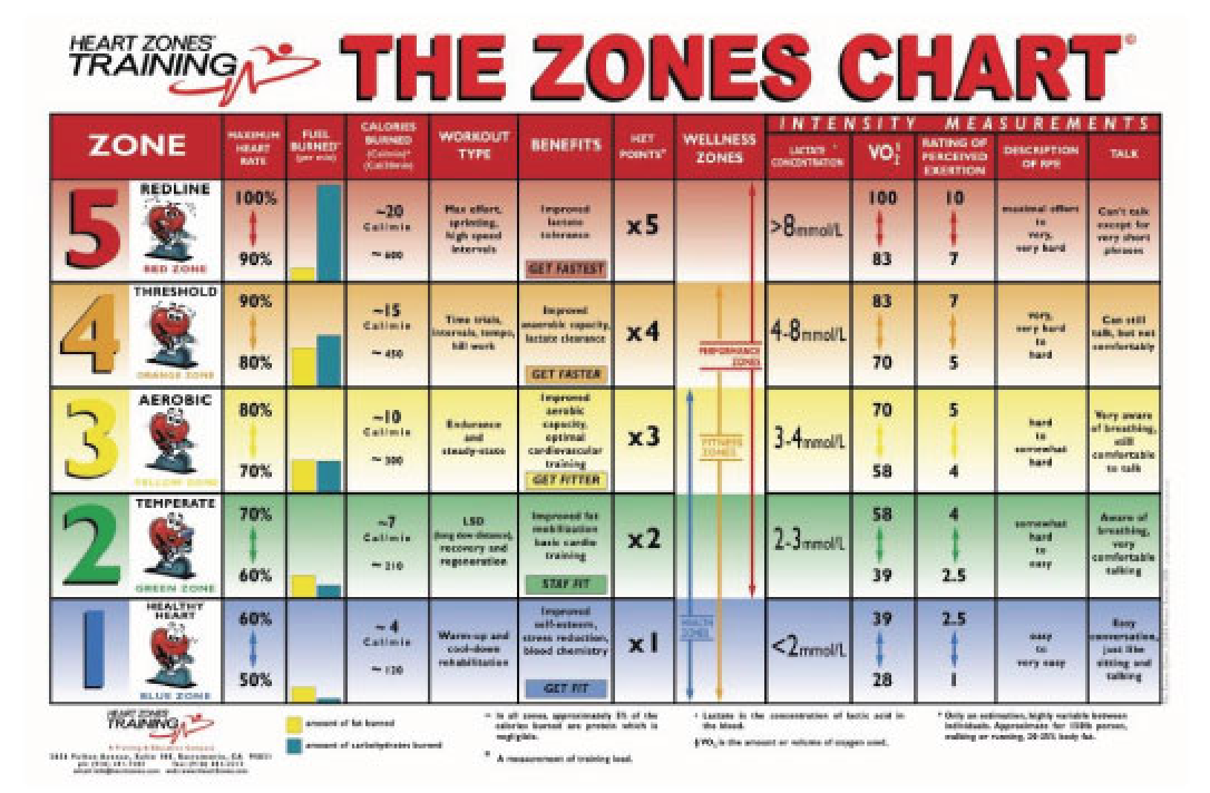 Fat Burning Zone Chart